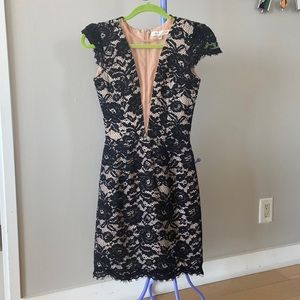 Dress the Population Black Lace Dress XS